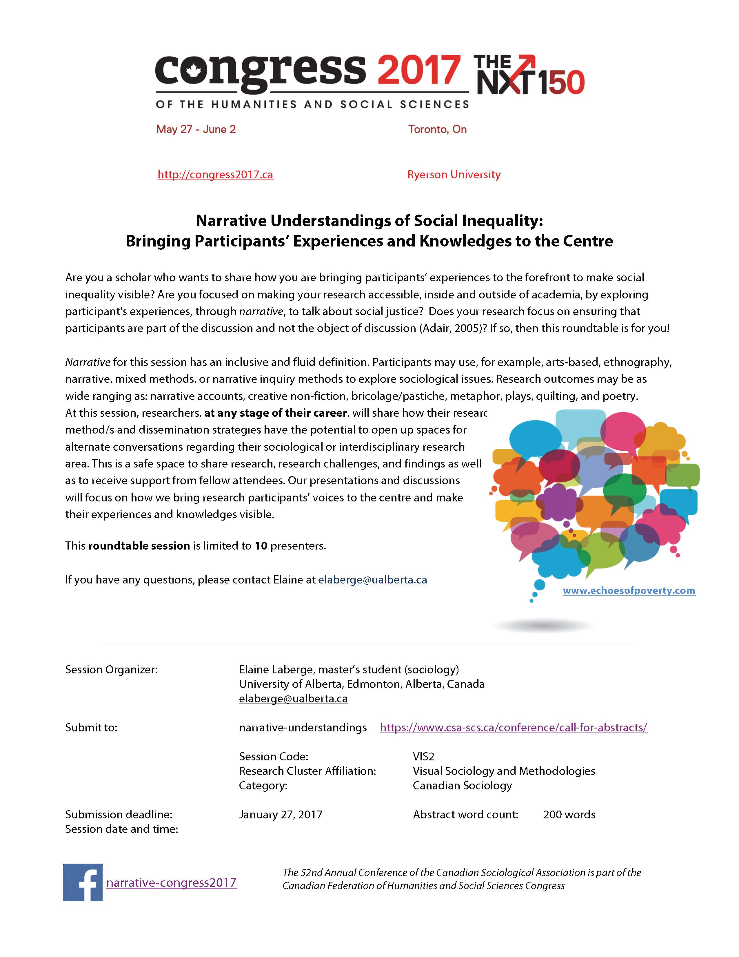 Congress 2017: Submit an Abstract!! – Dr. Elaine J Laberge